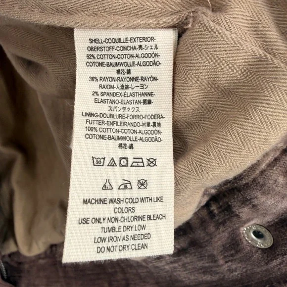 Free People Velvet Trucker Jacket Size M/L Mauve Oversized OB713485 - Picture 8 of 10